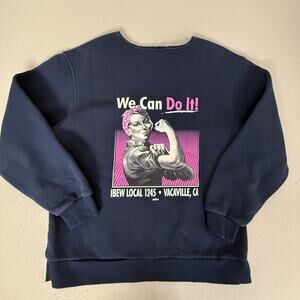 Vintage AKWA IBEW Local 1245 Rosie We Can Do It Sweatshirt USA Mens Large